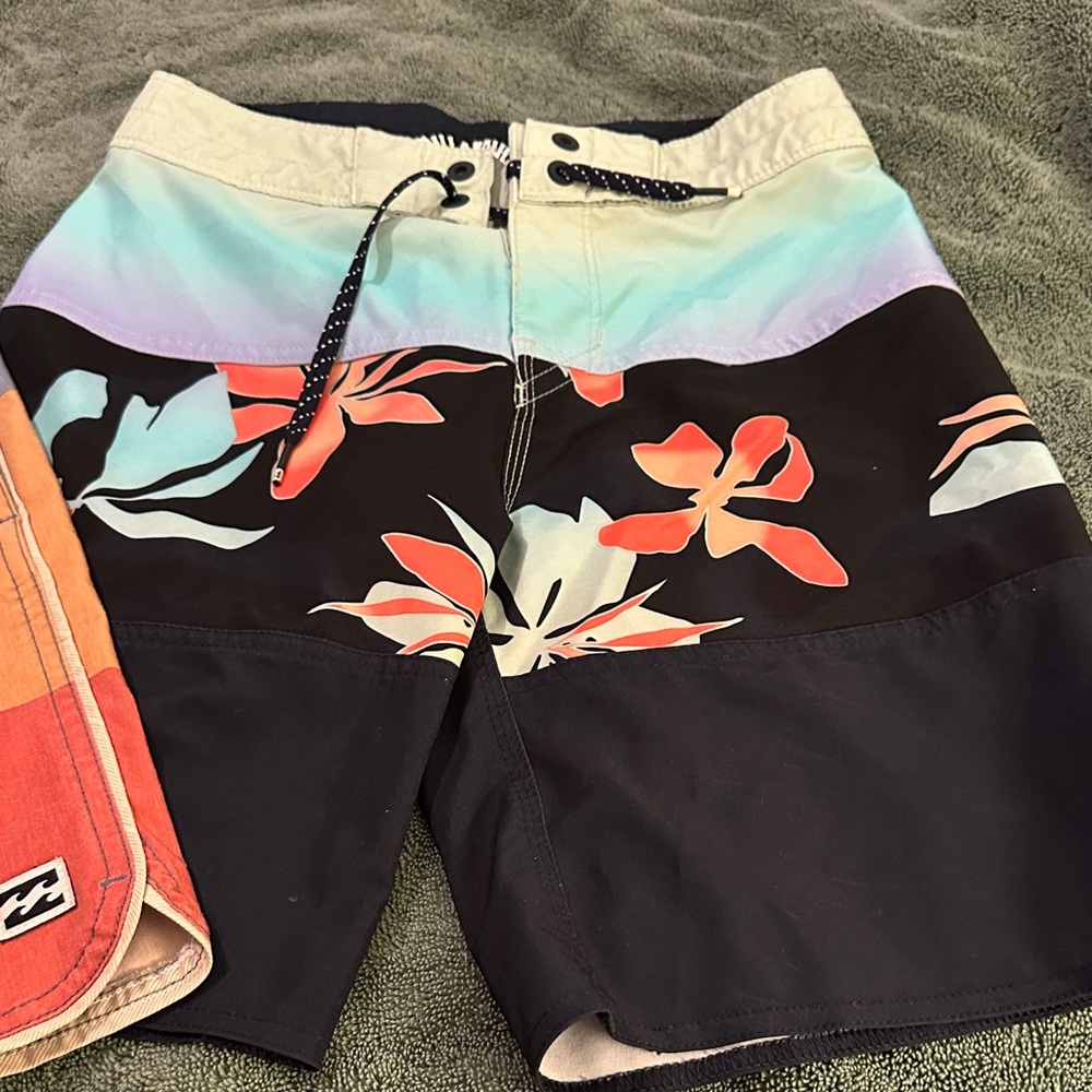 Billabong Multicolor Floral boys Board Shorts no lining